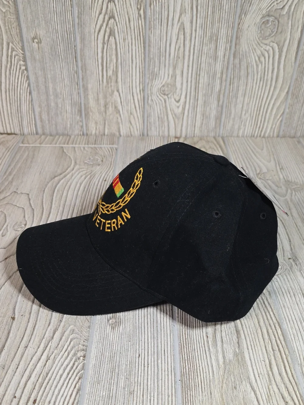Rothco Vietnam Veteran Black Hat With Service Bioon Insignia OSFA NWT